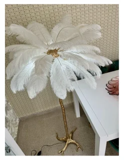 LAMPARA PIE LUXURY ORO